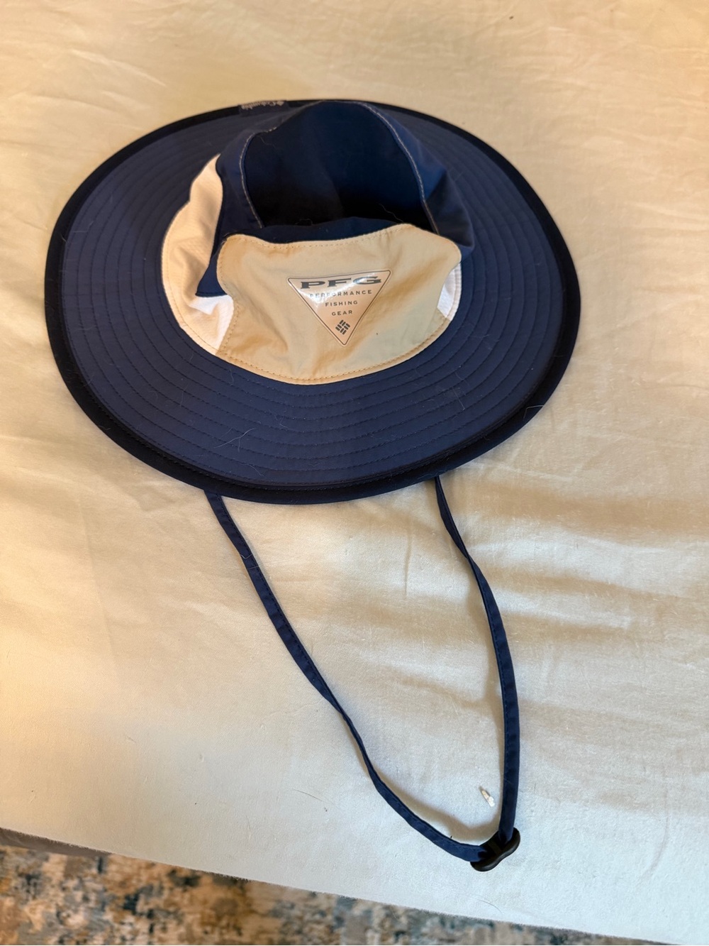 Columbia Boys' Navy and Tan Wide Brim Sun Hat